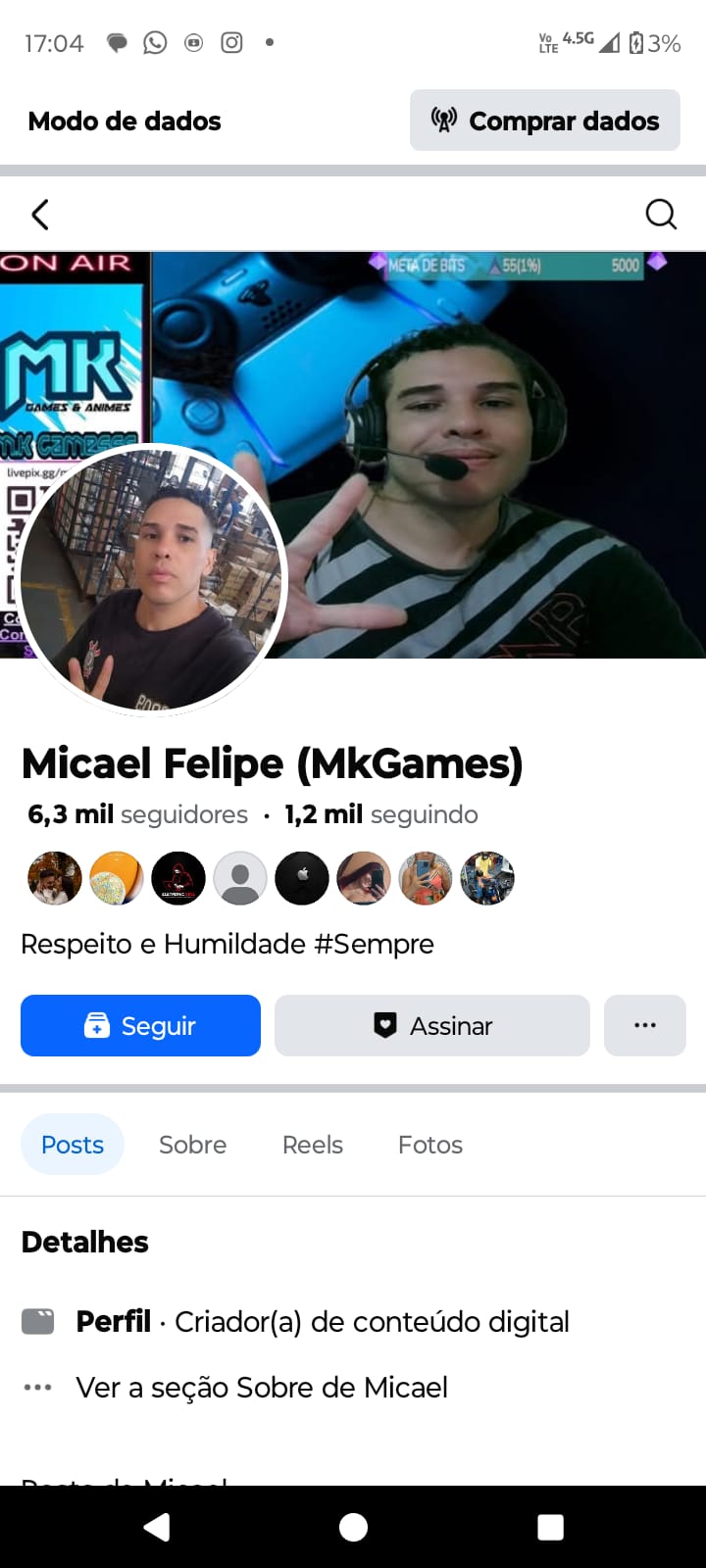 Golpista em destaque: MK GAMESS (MICAEL FELIPE)
